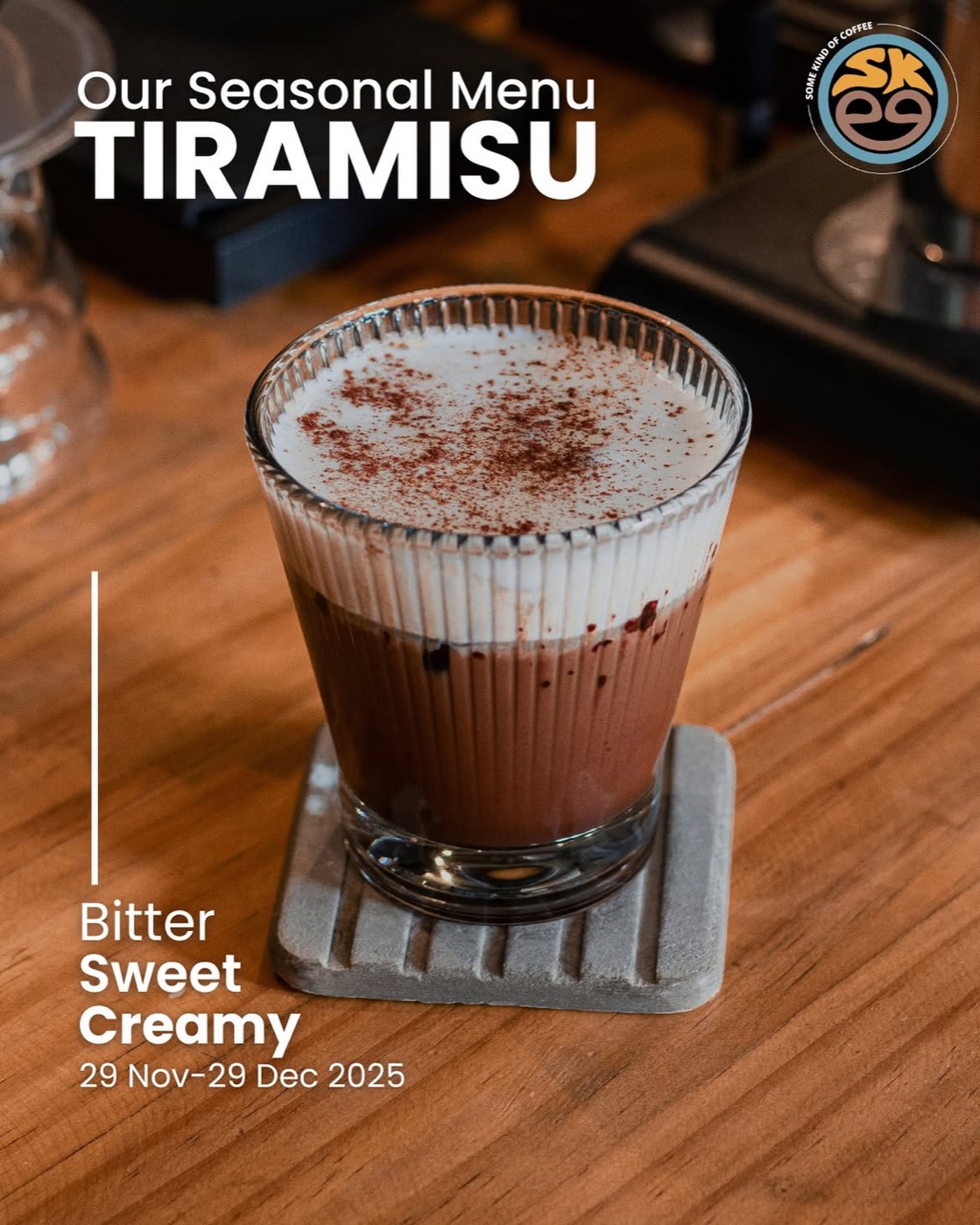 Poster seasonal Tiramisu — bitter, sweet, creamy